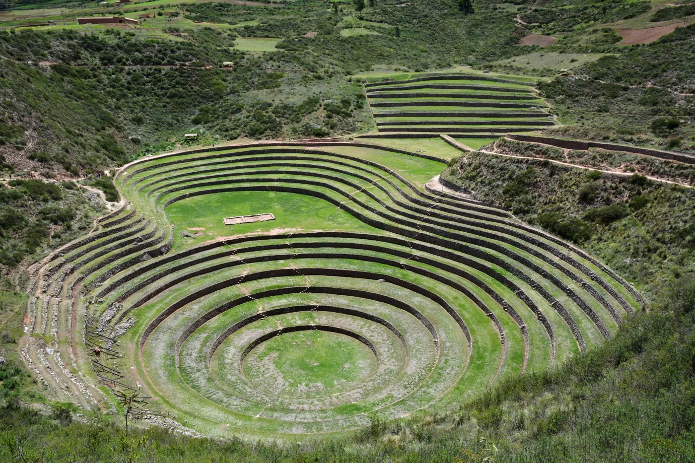 Terraços circulares do complexo inca de Moray